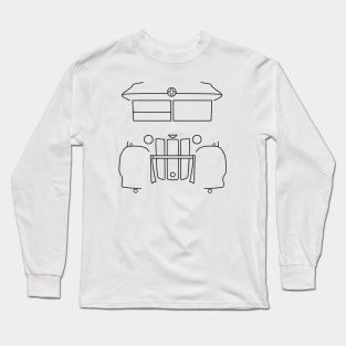 Austin K2/Y "Katie" heavy ambulance outline graphic (black) Long Sleeve T-Shirt